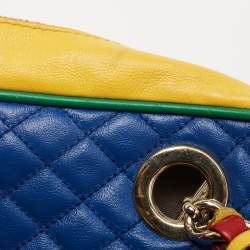 D&G Multicolour Quilted Leather Lily Glam Satchel