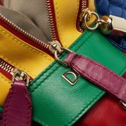 D&G Multicolour Quilted Leather Lily Glam Satchel