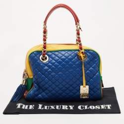 D&G Multicolour Quilted Leather Lily Glam Satchel