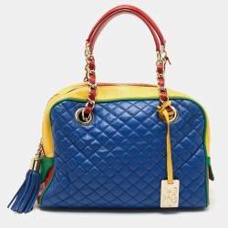 D&G Multicolour Quilted Leather Lily Glam Satchel