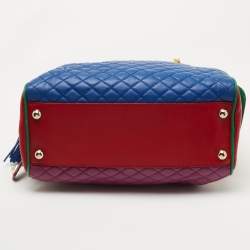 D&G Multicolour Quilted Leather Lily Glam Satchel