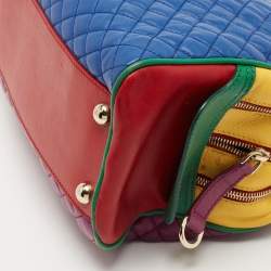D&G Multicolour Quilted Leather Lily Glam Satchel
