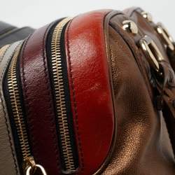 Pre Owned D&G Bronze/Multicolor Leather Lily Satchel