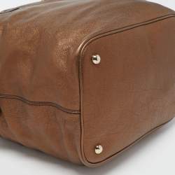 Pre Owned D&G Bronze/Multicolor Leather Lily Satchel