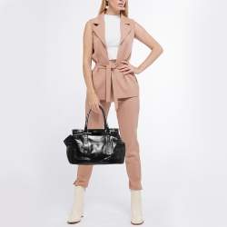D&G Black Patent Leather Zoe Bag