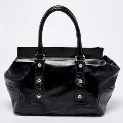 D&G Black Patent Leather Zoe Bag