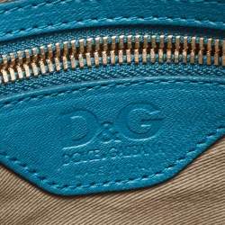 Pre Owned D&G Blue Quilted Leather Lily Glam Shoulder Bag