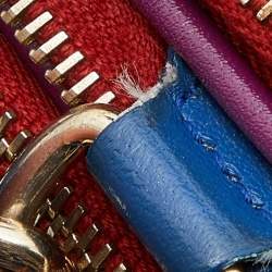 D&G Multicolor Denim and Leather Lilly Glam Shoulder Bag 