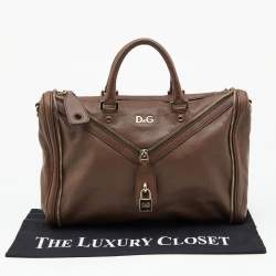 Pre Owned D&G Brown Leather Vilma Bag