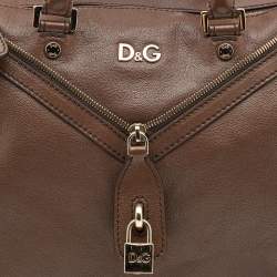Pre Owned D&G Brown Leather Vilma Bag