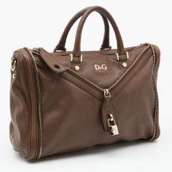 Pre Owned D&G Brown Leather Vilma Bag