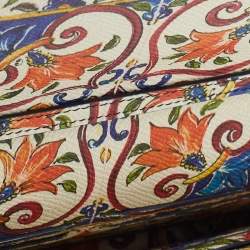 مملوكة مسبقًا Dolce & Gabbana Blue Grained Leather DG Logo Flap Chain Clutch