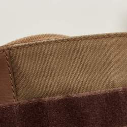 D&G Brown Canvas and Leather Flap Messenger Bag    