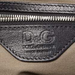 D&G Black Quilted Leather Lily Glam Tote