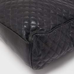 D&G Black Quilted Leather Lily Glam Tote