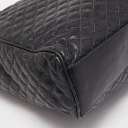 D&G Black Quilted Leather Lily Glam Tote