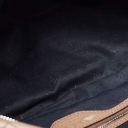 D&G Brown Leather Quilted Lily Glam Shoulder Bag