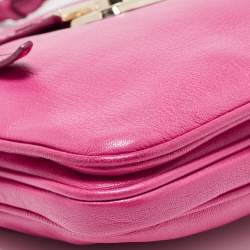 Pre Owned D&G Pink Leather Miss Allyson Shoulder Bag