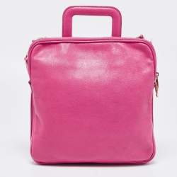 Pre Owned D&G Pink Leather Miss Allyson Shoulder Bag