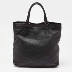 Pre Owned D&G Black Leather Kari Shopper Tote