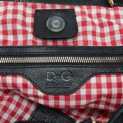 Pre Owned D&G Black Leather Kari Shopper Tote