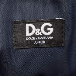 Pre Owned D&G Blue Denim And Leather Diaper Bag