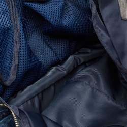 Pre Owned D&G Blue Denim And Leather Diaper Bag