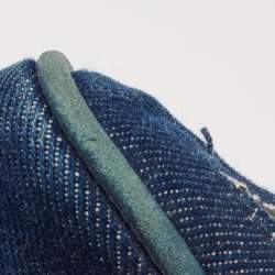 Pre Owned D&G Blue Denim And Leather Diaper Bag