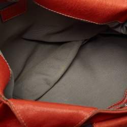 Pre Owned D&G Orange Leather Kiss Lock Flap Hobo