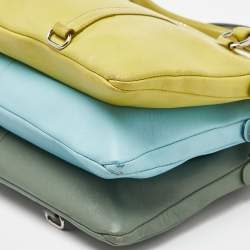 D&G Tri Color Leather Lily Twist Laptop Bag