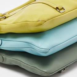 D&G Tri Color Leather Lily Twist Laptop Bag