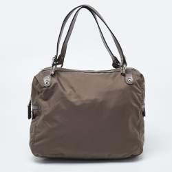 D&G Grey Nylon and Leather Mila Bag