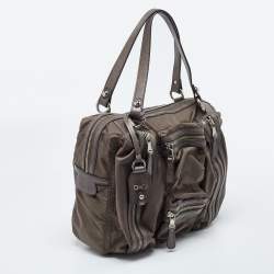 D&G Grey Nylon and Leather Mila Bag