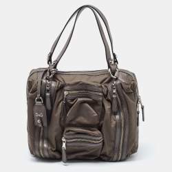D&G Grey Nylon and Leather Mila Bag