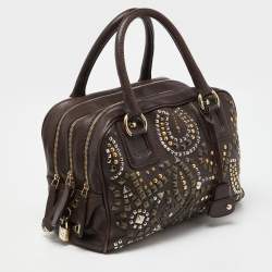 Pre Owned D&G Brown Leather Lily Zip Bag