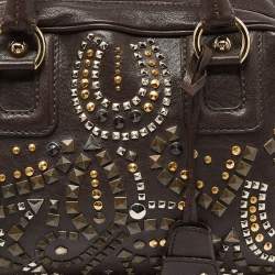 Pre Owned D&G Brown Leather Lily Zip Bag