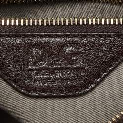 Pre Owned D&G Brown Leather Lily Zip Bag