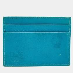 D&G Turquoise Blue Leather Card Holder