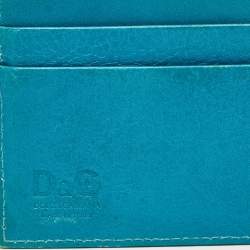 D&G Turquoise Blue Leather Card Holder