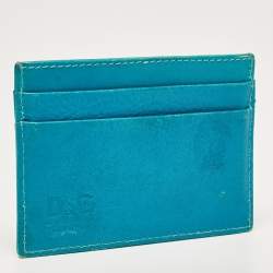 D&G Turquoise Blue Leather Card Holder