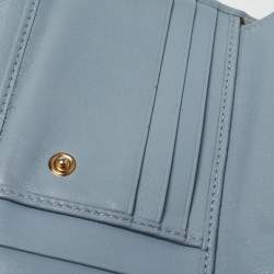 D&G Light Blue Quilted Leather Continental Wallet