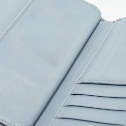 D&G Light Blue Quilted Leather Continental Wallet