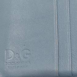 D&G Light Blue Quilted Leather Continental Wallet