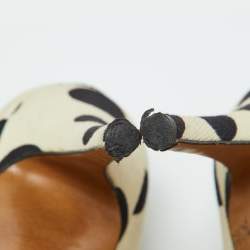 D&G Multicolor Printed Canvas Peep Toe Pumps Size 39