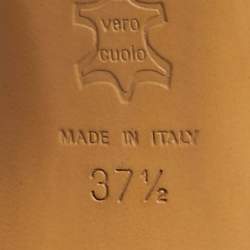 Pre Owned D&G Multicolor Brocade Fabric Round Toe Pumps Size 37.5