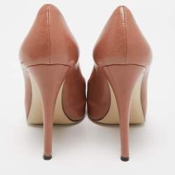 Pre Owned D&G Pink Leather Platform Pumps Size 37