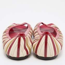 D&G Tri Color Patent Leather Open Toe Flats Size 40