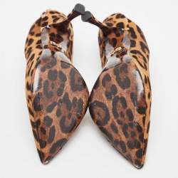 Pre Owned Dolce & Gabbana Leopard Calf Hair Pointed Toe Pumps Size 36.5