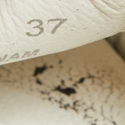 Pre Owned D&G Multicolor Denim and Leather Loafers Pumps Size 37