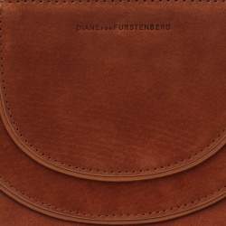 Pre Owned Diane von Furstenberg Brown Nubuck Leather Wristlet Pouch